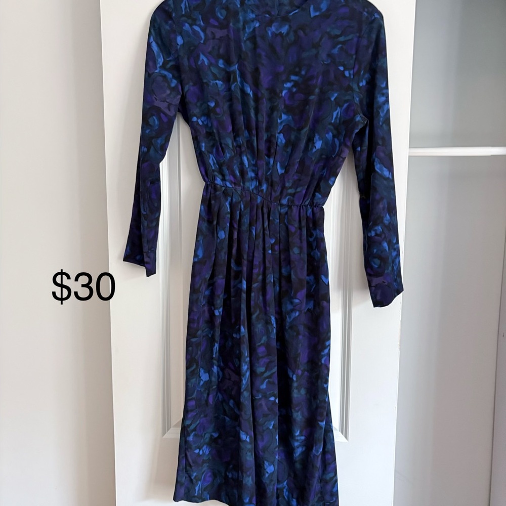 Elegant Blue and Purple Women's Dress